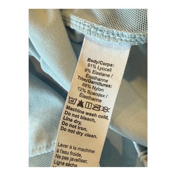 HoneyLove Blisswear Pajama Set with Mesh Panel Detail Glacier Blue Size XL - Picture 15 of 16